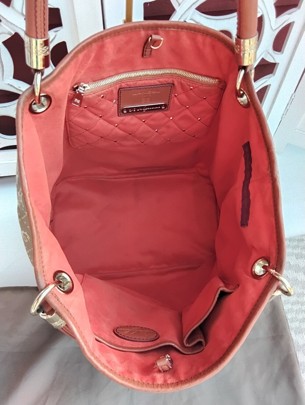 Lancel Paris Salvatore Dali Designed Tote Bag - Picture 4 of 12